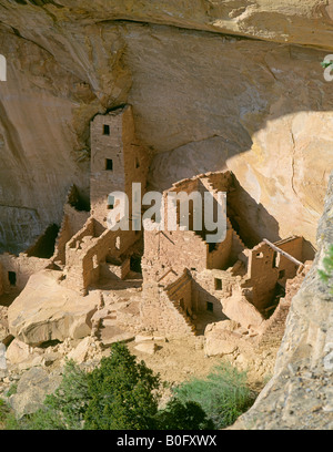 A view of Cliff Palace the principal Anasazi cliff dwelling in Mesa ...