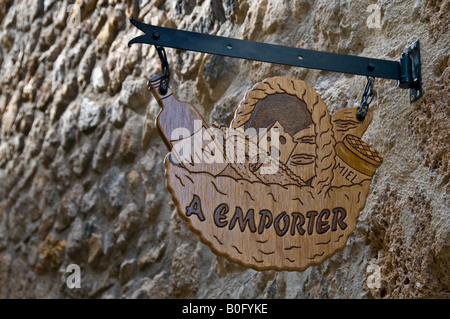 Traditional French village shop sign Stock Photo