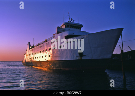 Car/passenger ferry, Port Jefferson, Long Island, New York, USA Stock Photo