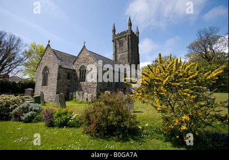 Parish Church at Madron, near Penzance, Cornwall, England, UK Stock Photo