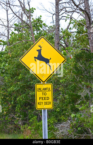 Key Deer sign Stock Photo