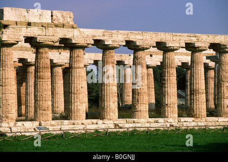 italy, campania, paestum, temple of hera (basilica)