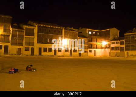 Plaza del Coso or Bullring Square in PEÑAFIEL Valladolid province Castile Leon region SPAIN Stock Photo