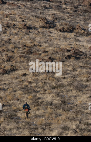 Hunting for Alectoris Chukar in the Owyhee Mountains of Southeastern Oregon and Southwestern Idaho.  MR. Stock Photo