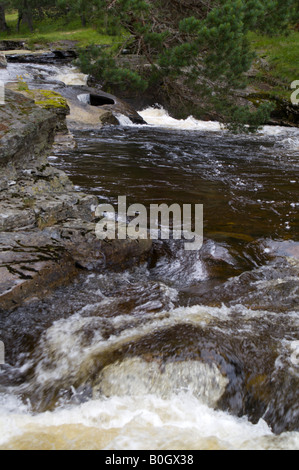 Devil's Punch Bowl, on the River Quoich near Braemar, Deeside, North East Scotland. Stock Photo