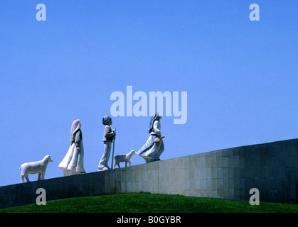 Statue of the three visiunaires. Fatima, Portugal Stock Photo