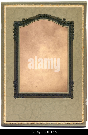 A vintage portrait frame with the subject removed, to allow the creation of a faux antique portrait Stock Photo