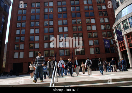 Gould Plaza of New York University in Greenwich Village in New York ...