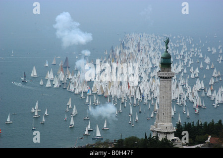 Sailing of Barcolana in Trieste - Friuli Venezia Giulia Italy Stock Photo