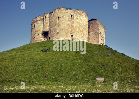 Cliffords Tower, York, North Yorkshire, England Stock Photo