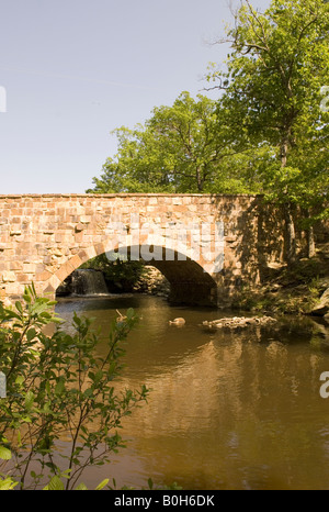 Davies Bridge (AKA Cedar Creek Bridge) at Petit Jean State Park Arkansas USA Stock Photo