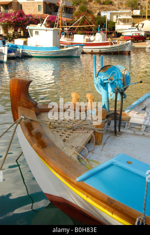 Vathi Harbor, Isle of Kalymnos, Dodecanese Islands, Aegean Sea, Greece Stock Photo