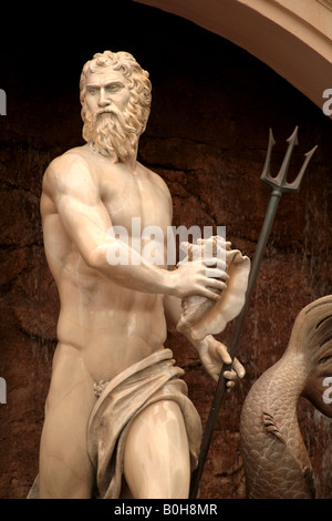 Italy at Epcot s World Showcase Neptune Statue For Editorial use Only Stock Photo