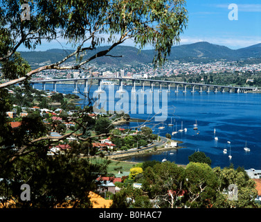 Tasman Bridge, Hobart Bridge, Hobart, Tasmania, Australia Stock Photo