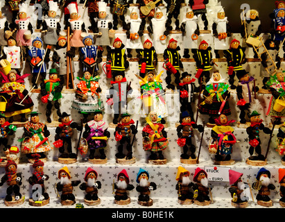 Zwetchgenmaennle, figures made of plums sold at the Christmas market in Nuremberg, Middle Franconia, Bavaria, Germany Stock Photo
