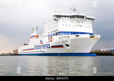 Brittany Ferries freight ship Cotentin departing Poole Harbour for ...