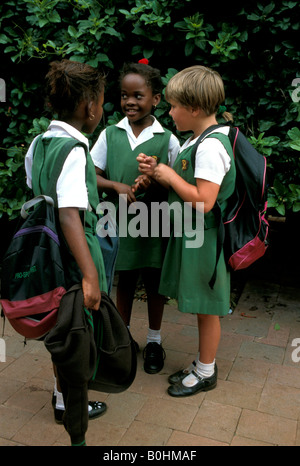 Racially mixed junior school in Parktown, Johannesburg, South Africa. Stock Photo