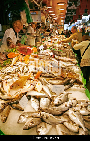 La Boqueria Market Barcelona Catalonia Spain Stock Photo