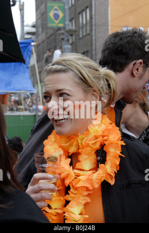 Queens Day 2008 celebration Amsterdam Holland Stock Photo