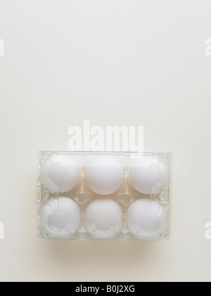 duck eggs in egg box Stock Photo
