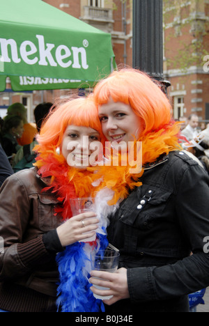 Queens Day 2008 celebration Amsterdam Holland Stock Photo