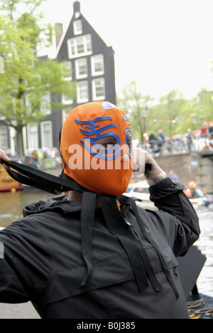 Queens Day 2008 celebration Amsterdam Holland Stock Photo