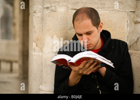 young man reading Stock Photo