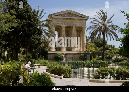 Doric Temple Commemorating Sir Alexander Ball Lower Barrakka Gardens Valletta Malta Stock Photo