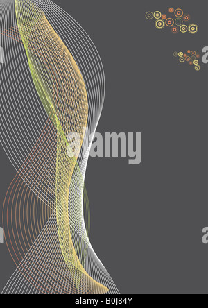 Vector illustration of lined art on a blank gray background with template logo in the corner Stock Photo