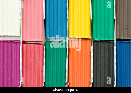 Colourful plasticine blocks Stock Photo