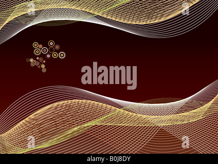 Vector illustration of lined art on a blank metallic red gradient background with template logo Stock Photo