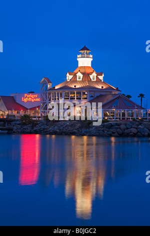 Parkers Lighthouse Restaurant Shoreline Village Long Beach City Los Angeles California USA Stock Photo