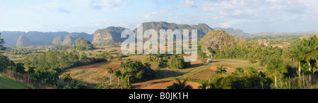 Sweeping view of Valle de Vinales Cuba Stock Photo