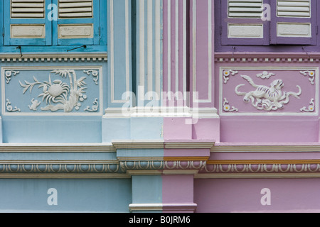 Shophouse Close up Details, Katong, Singapore Stock Photo