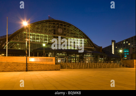 Manchester Central (G-MEX Centre) at night. Manchester, Greater Manchester, United Kingdom. Stock Photo