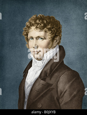 Alexander von Humboldt, German naturalist and explorer who traveled to Central and South America, Russia, and Siberia. Stock Photo