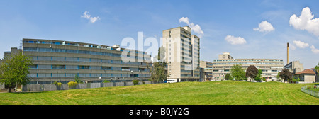 A 3 picture stitch panoramic on the infamous Ferrier estate in Kidbrooke, London. Stock Photo