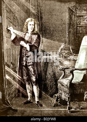Isaac Newton, Ray of Light Stock Photo - Alamy