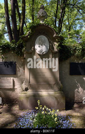 The grave of Charlotte von Stein friend to Goethe and Schiller in Weimar in Germany Stock Photo