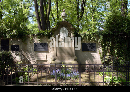 The grave of Charlotte von Stein friend to Goethe and Schiller in Weimar in Germany Stock Photo