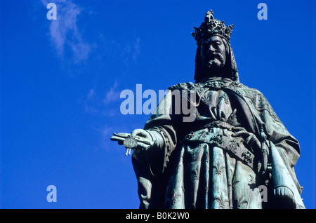 King Charles IV Statue, Prague, Czech Republic Stock Photo