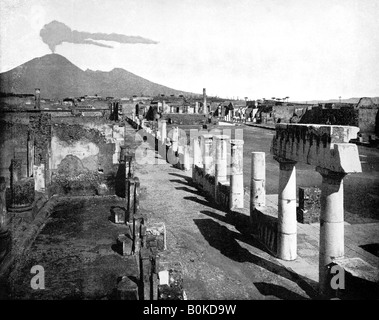 The Forum, Pompeii, Italy, 1893.Artist: John L Stoddard Stock Photo