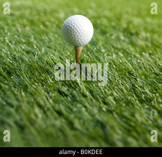 Golf Ball on Tee Stock Photo
