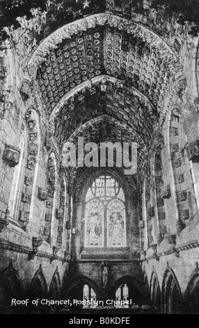 Roof of the Chancel, Rosslyn Chapel, Midlothian, Scotland, 20th century. Artist: Unknown Stock Photo