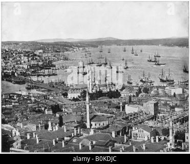 Constantinople and the Bosphorus, Turkey, late 19th century.Artist: John L Stoddard Stock Photo