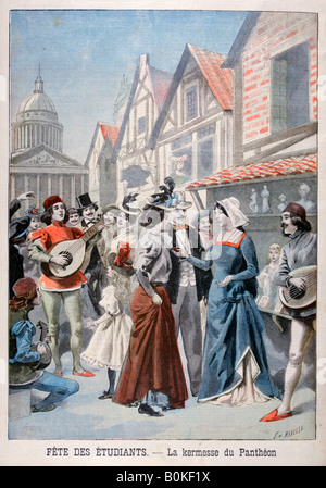 Fête des étudiants, the village fair of Panthéon, Paris, 1898. Artist: F Meaulle Stock Photo