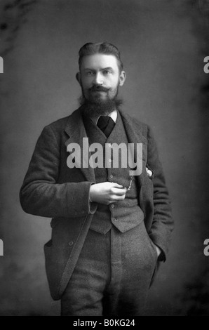 George Bernard Shaw (1856-1950) Irish dramatist, critic and Fabian, 1893.Artist: W&D Downey Stock Photo
