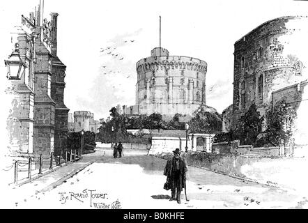 The Round Tower, Windsor Castle, Berkshire, 1900. Artist: Unknown Stock Photo