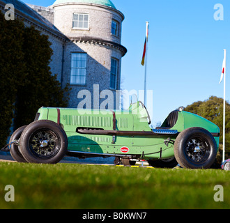 British racing green ERA formula one F1 car auto single seat automobile classic vintage veteran Stock Photo