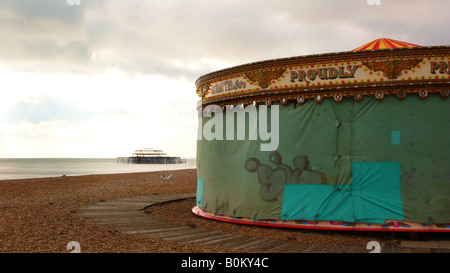 Carousel on Brighton Beach Stock Photo